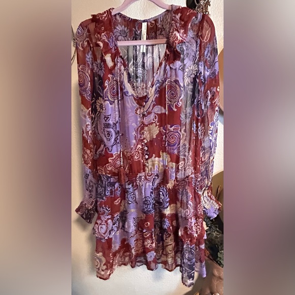 NWOT Anthropologie Marais Printed chiffon mini dress - Picture 6 of 13